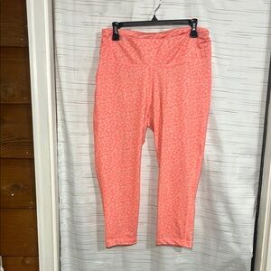 ZELOS Pink Leopard Print Capris